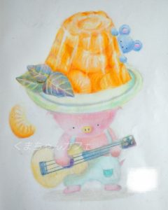 お手本と違いすぎる プレバト色鉛筆 みかんゼリー を描いてみた 水彩画と絵本の くまちゃんカフェ